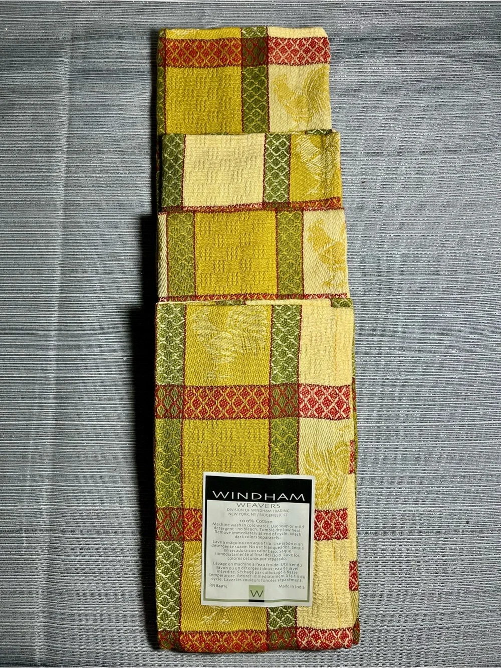 Rooster Chicken Hen Cloth Napkins Set 4 Farmhouse Cottage Country 17” NEW